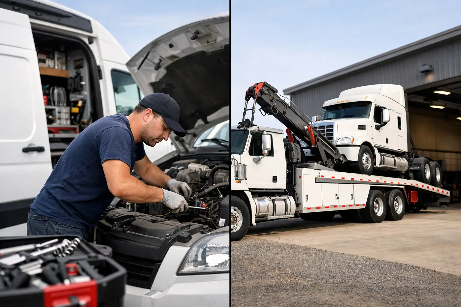 Mobile Diesel Repair vs Tow Shop