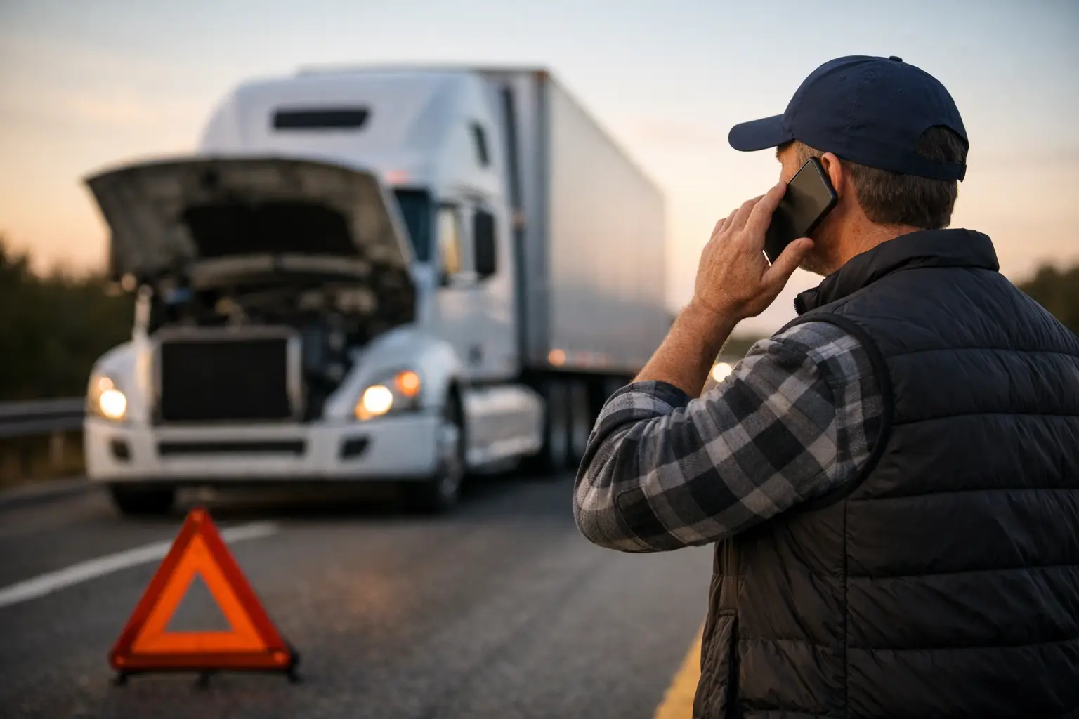 Truck Broke Down on Highway? Do This First